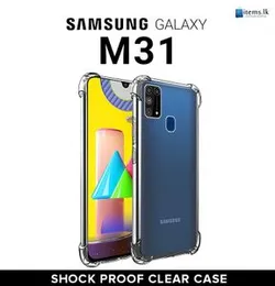 Luxury Transparent ThickBallon Bumper Case For Samsung Galaxy M31 Crystal Transparent Premium Quality Shockproof Protective Phone ShellSamsung M31 Sof