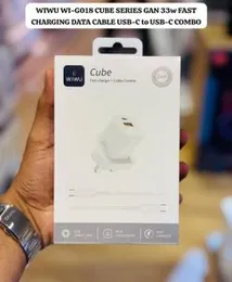 WIWU WI-G018 CUBE SERIES GAN 33W FAST CHARGING DATA CABLE USB-C TO  USB -C COMBO