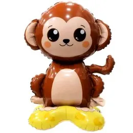 22" x 25" Foil Monkey Animal Jungle Happy Birthday Party Foil Balloon