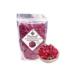 Dhawak Sun Dried Rose Petals - 400 GMS. (Gulab Patti)