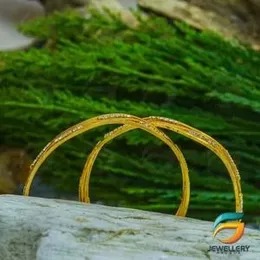 Choice Bangles Kolkata Designer Gold Metal Bangle Set White  Line With  Stone Fore Women.