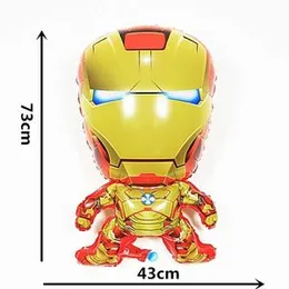 5 Pcs Iron Man Foil Balloon Pack - Themed Birthday Party Balloons for Kids - Party Decorations Ironman Design