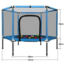 Portable Trampolines for Kids Indoor 5FT with Guardrail Fitness, Thick Spring, Anti-Skid Shock Absorption for Age 2-6 Years Old Children|.