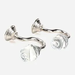 QZibeva 2 Pieces Silver Crystal Curtain Tie Back Style Hold Backs Curtain Buckle Wall Hooks Coat Hangers Drapery Hooks Tassel Holder for Room Window D