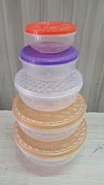 PLASTIC CONTAINER 5PCS SET 220ML,400ML,800ML,1400ML,2000ML