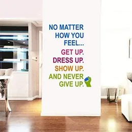 Decal O Decal Vinyl Never Give Up Motivational Quotes Wall Stickers (FROM INDIA FAAZ)