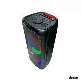Brodu BTS-2175 Wireless Bluetooth Speaker with Mic | Powerful 60W Dual 10-Inch Drivers