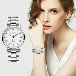 Premium Stainless Steel Strap Luxury women’s Watch Quartz Analog Business Chain Casual Wrist Watches For ladies & girls Black and White dial watch