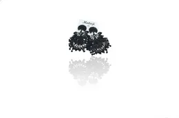 Earrings for Women, Bohemian Circle Black Beaded Dangle Hypoallergenic Earring For Women