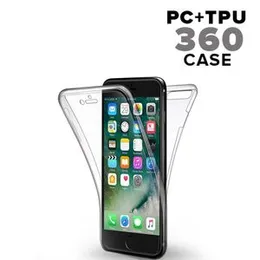 Full Cover Soft Silicone Transparent Bumper Shockproof Phone Case For iPhone 7Plus 8Plus Clear Silicone TPU Front