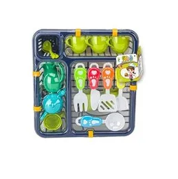 Kids Pretend Play Tea Set With Tray Tableware (0577)