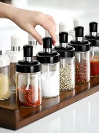 Salt Cellar 1pc Multifunction Spice Jar With Spoon