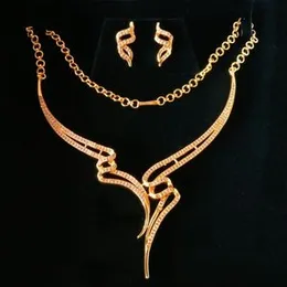Gold plated Quality Necklace With Earring For Woman FREE GIFT BOX.