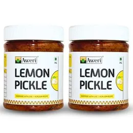 Aweri Lemon Pickle (800g): Zesty Blast of Sour & Spicy Flavours | 100% Natural Homemade Taste | Aids Digestion | Made with Cold Pressed Mustard Oi