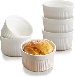 6pcs Microwave Ceramic Baking Cups Set