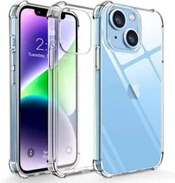 Luxury Transparent Shockproof Bumper Case For iPhone 14 Crystal Transparent Premium Quality Shockproof Protective Phone Shell 14 Soft TPU Cover Case