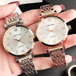 Contena Rose Gold Women's Quartz Wristwatch – Stainless Steel Strap Ladies Watch