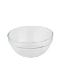 Smartserve Stackable Glass Bowls Set, Set of 6, Clear, (370ml)