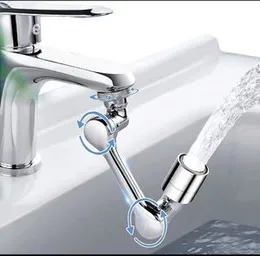 Faucet Splash Head Universal 1440 Degree Swivel Rotation brass Stainless steel Extender Faucet For Bathroom Kitchen Sink