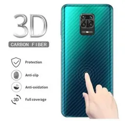 Clear Slim Carbon fibre Phone Transparent protective Mobile Back Sticker For Redmi 9A