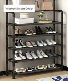 Coat Rack, Shoe Rack, Coat Rack Freestanding with 5 Tier Storage Shelves, for Living Room, Hallway (Color : Black, White)
