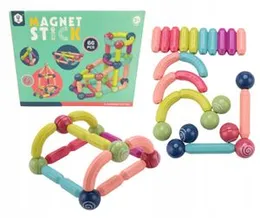 26/66 Pcs Magic Magnet Sticks & Balls Set - 3D Puzzle Magnetic Building Blocks - Educational STEM Magnet Toy for Kids