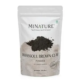 mi nature Rhassoul Brown Clay Powder For Fairness Sun-Tan Acne-Spot Face Pack & Hair Pack| All Skin Type & Unisex use| 100% pure & Natural