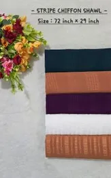 Shiny chiffon shawl size 72 inch x 29inch.