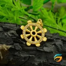 Stainless Steel Jewelry Charm Crystal Rudder  Pendant  Guarantee Fashion Design for Women.