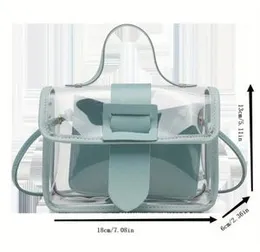 Fashion Women's Transparent Square Sling Bag Cool PVC Shoulder Bag
