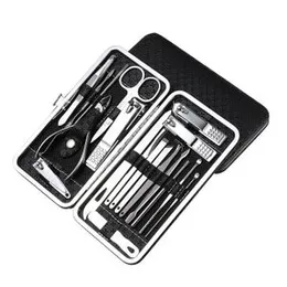 Nail Clipper Stainless Steel Nails 19 PC Set Manicure Ear Eyebrow Pedicure Scissors Tool Nail Cutter