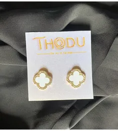 Thodu Clover-Shaped Stud Earrings Inspired by Van Cleef & Arpels Alhambra Collection