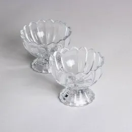 Cup 6pcs Crystal Glass Ice Cream Cup Set