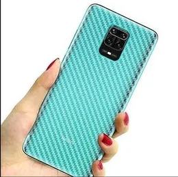 Carbon fiber Transparent back sticker for Redmi Note 9