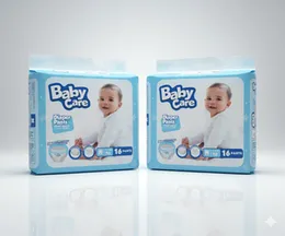 High Quality Baby Care Diapers 16 Pants Medium Size– Extra Absorbent, Breathable Waist Band Diapers with Wetness Indicator, Premium Pampers for Babies
