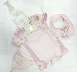 Baby 4-in-1 Suit Set Light Pink Sunflower