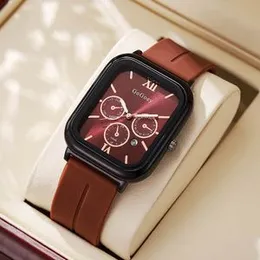 GoGoey Calendar Rectangular Unisex Watch Popular Live Women's Watch Quartz Watch Girls Silicone Tape