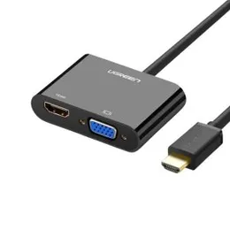 Ugreen 40744 HDMI To VGA + HDMI + 3.5mm Converter
