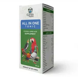 Gem Pharma All in One Tonic – 50ml for Birds Complete Vitamin & Amino Acid Supplement