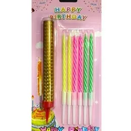 Happy Birthday Party Small Candle + Sparking Candle Cake Decorating
