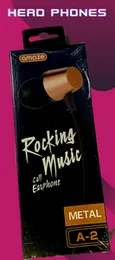 AMAZE ROCKING MUSIC Metal A-2 Call Earphones, Wired In-Ear Earbuds with Mic
