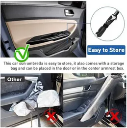 Car Windshield Sun Shade Umbrella, Upgraded Car Windshield Cover Sunshade 360°Rotation Bendable Shaft, UV Block for Car Front Window, Foldable sunshad