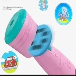 Flashlight Projector Baby Sleeping Story Book Torch Lamp Toy For Kids