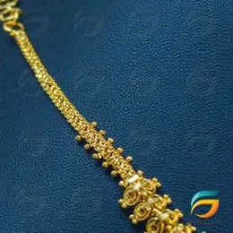 Admiring Gold Plated Beaded  Droplet Short Thali Chain For Women.