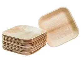 Eco Ceylon- Areca leaf 6" round plate [ with edge ] 6 pieces- 100% Biodegradable - Eco friendly - Reusable food-grade