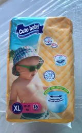 Cute Baby Baby Pants Size XL (12-17 kg) | 16 Pcs Pack | Easy On/Off Diaper Pants with 12H Leak Protection