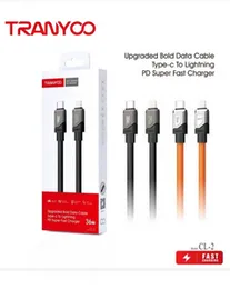 TRANYOO CL-2 Upgraded Bold Type-C to Lightning Cable | PD Fast Charging & Data Sync