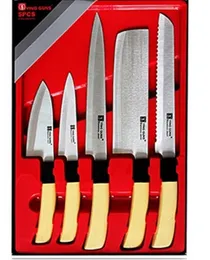 Ying Guns Sashimi Usuba Knife Stainless Steel Cutlery Chef Knives 5pcs