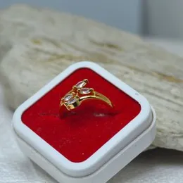 Gold Plated Beautiful New ring design With White Stone For Women.
