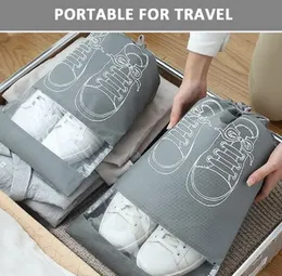 Shoe Organizer Bag with Transparent Window Waterproof Foldable Dustproof Travel Storage for Men and Women – Ideal for Luggage, Closet & Gym